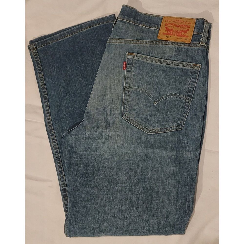 Levi's 514  Jeans Men 36X30 Straight Leg Stretch Dark Wash Flex‎